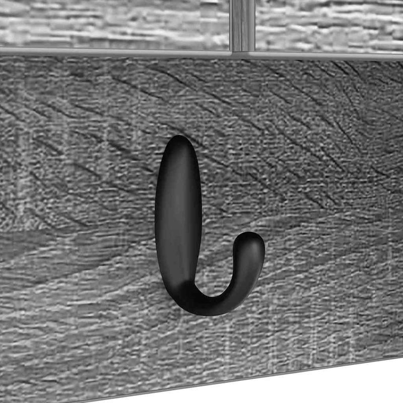 vidaXL Fali Kabáthorog polcokkal Szürke sonoma 50 x 20 x 30 cm Faanyag