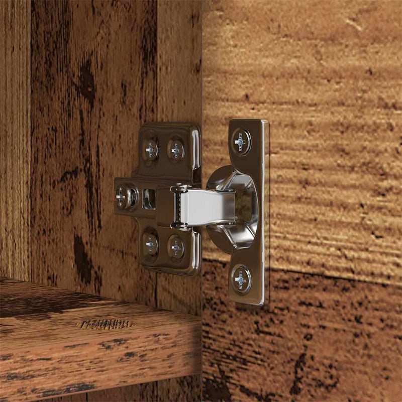 vidaXL Fali Kabáthorog polcokkal Régi fa 50 x 20 x 30 cm Faanyag