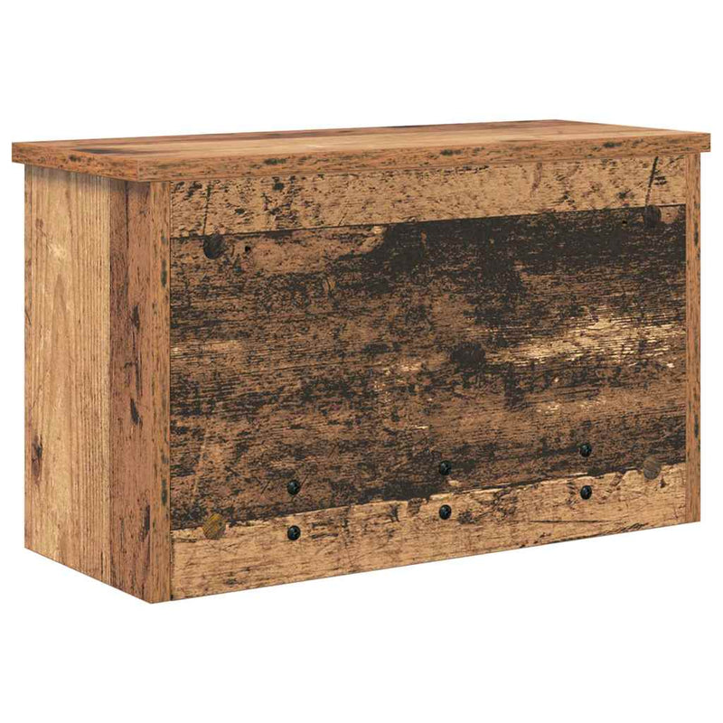 vidaXL Fali Kabáthorog polcokkal Régi fa 50 x 20 x 30 cm Faanyag