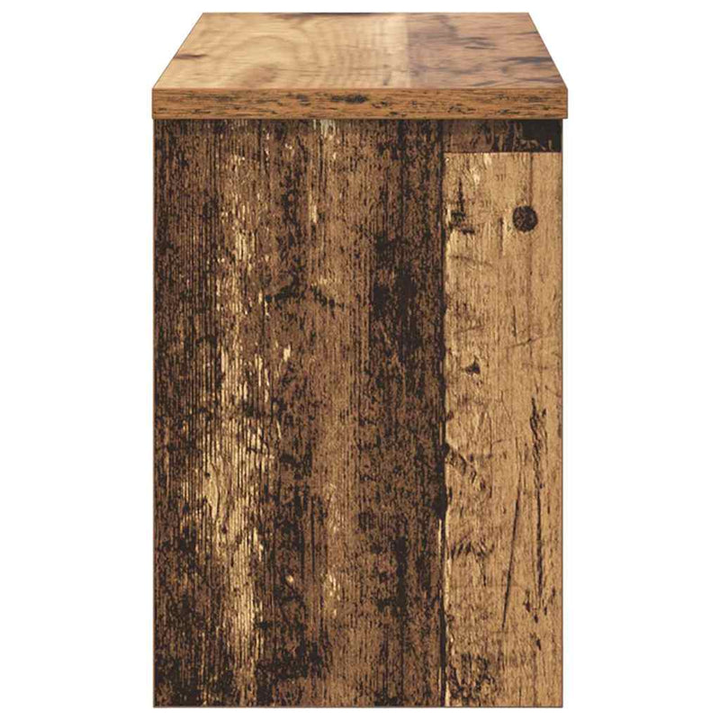 vidaXL Fali Kabáthorog polcokkal Régi fa 50 x 20 x 30 cm Faanyag