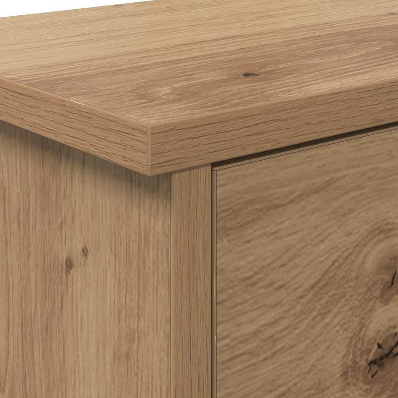 vidaXL Fali Kabáthorog ajtóval kézműves tölgy 50 x 20 x 30 cm Faanyag