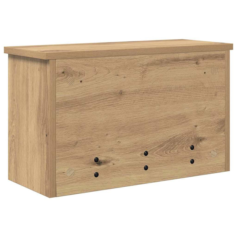 vidaXL Fali Kabáthorog ajtóval kézműves tölgy 50 x 20 x 30 cm Faanyag
