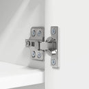 vidaXL Fali Kabáthorog polcokkal ajtóval Fehér 80 x 20 x 30 cm Faanyag