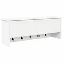vidaXL Fali Kabáthorog polcokkal ajtóval Fehér 80 x 20 x 30 cm Faanyag