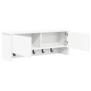 vidaXL Fali Kabáthorog polcokkal ajtóval Fehér 80 x 20 x 30 cm Faanyag