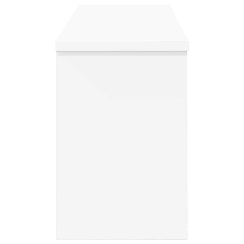 vidaXL Fali Kabáthorog polcokkal ajtóval Fehér 80 x 20 x 30 cm Faanyag