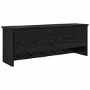 vidaXL Fali Kabáthorog polcokkal Fekete tölgy 80 x 20 x 30 cm Faanyag
