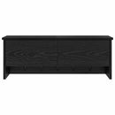 vidaXL Fali Kabáthorog polcokkal Musta tammi 80 x 20 x 30 cm Faanyag