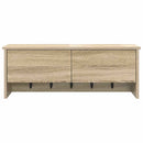 vidaXL Fali Kabáthorog polcokkal sonoma tölgy 80 x 20 x 30 cm Faanyag