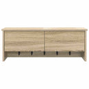 vidaXL Fali Kabáthorog polcokkal Sonoma tölgy 80 x 20 x 30 cm Faanyag