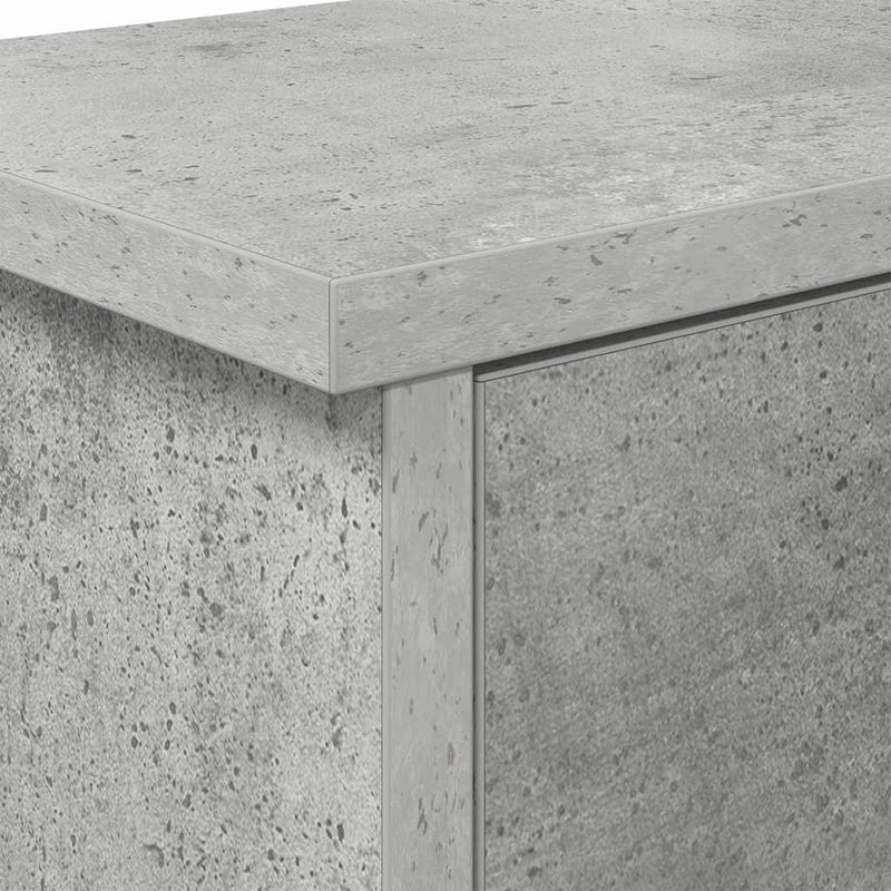 vidaXL Fali Kabáthorog polcokkal Beton szürke 80 x 20 x 30 cm Faanyag