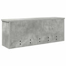 vidaXL Fali Kabáthorog polcokkal Beton Szürke 80 x 20 x 30 cm Faanyag