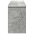 vidaXL Fali Kabáthorog polcokkal Beton Szürke 80 x 20 x 30 cm Faanyag