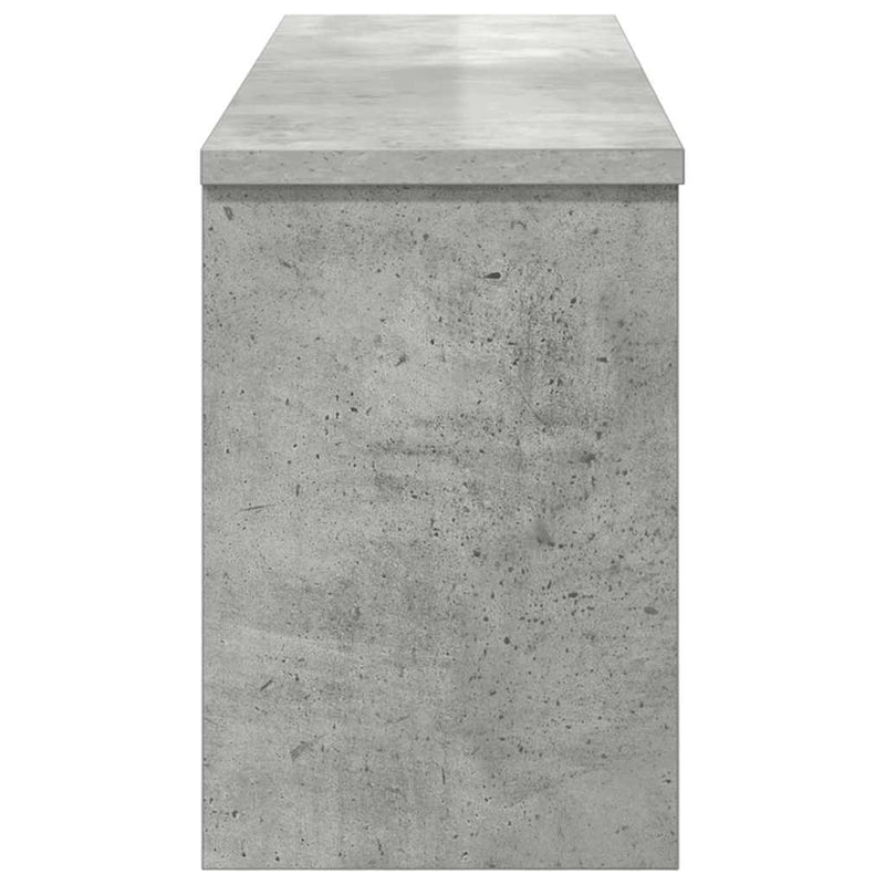 vidaXL Fali Kabáthorog polcokkal Beton szürke 80 x 20 x 30 cm Faanyag