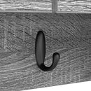 vidaXL Fali Kabáthorog polcokkal Szürke sonoma 80 x 20 x 30 cm Faanyag