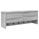 vidaXL Fali Kabáthorog polcokkal Szürke Sonoma 80 x 20 x 30 cm Faanyag
