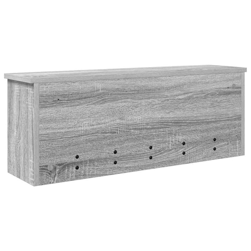 vidaXL Fali Kabáthorog polcokkal Szürke sonoma 80 x 20 x 30 cm Faanyag