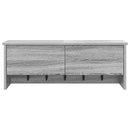 vidaXL Fali Kabáthorog polcokkal Szürke sonoma 80 x 20 x 30 cm Faanyag