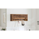 vidaXL Fali Kabáthorog polcokkal Öreg fa 80 x 20 x 30 cm Faanyag