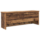 vidaXL Fali Kabáthorog polcokkal Öreg fa 80 x 20 x 30 cm Faanyag