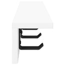 vidaXL Fali Kabáthorog polcokkal Fehér 40 x 10.5 x 10.5 cm Faanyag