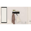 vidaXL Fali Kabáthorog Fekete tölgy 40 x 10,5 x 10,5 cm Faanyag