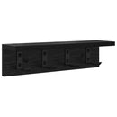 vidaXL Fali Kabáthorog Fekete tölgy 40 x 10,5 x 10,5 cm Faanyag