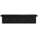 vidaXL Fali Kabáthorog Fekete tölgy 40 x 10,5 x 10,5 cm Faanyag