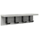 vidaXL Fali Kabáthorog Beton Szürke 40 x 10,5 x 10,5 cm Faanyag