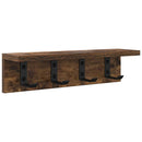 vidaXL Fali Kabáthorog Füstölt tölgy 40 x 10,5 x 10,5 cm Faanyag