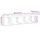 vidaXL Fali Kabáthorog Füstölt tölgy 40 x 10,5 x 10,5 cm Faanyag