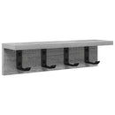 vidaXL Fali Kabáthorog Szürke Sonoma 40 x 10,5 x 10,5 cm Faanyag
