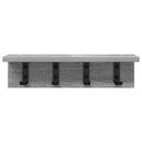 vidaXL Fali Kabáthorog Szürke Sonoma 40 x 10,5 x 10,5 cm Faanyag