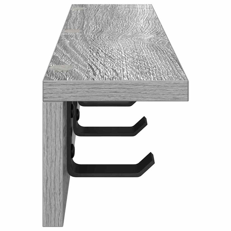 vidaXL Fali Kabáthorog Szürke sonoma 40 x 10.5 x 10.5 cm Faanyag