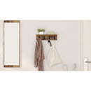 vidaXL Fali Kabáthorog tárolóval Öreg fa 40 x 10,5 x 10,5 cm Faanyag