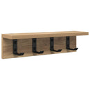 vidaXL Fali Kabáthorog Artisan tölgy 40 x 10,5 x 10,5 cm Faanyag