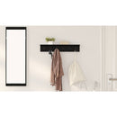 vidaXL Fali Kabáthorog Fekete tölgy 60 x 10,5 x 10,5 cm Faanyag