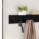 vidaXL Fali Kabáthorog Fekete tölgy 60 x 10,5 x 10,5 cm Faanyag