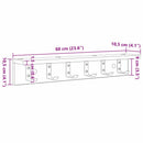 vidaXL Fali Kabáthorog Fekete tölgy 60 x 10,5 x 10,5 cm Faanyag