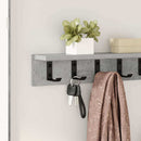 vidaXL Fali Kabáthorog Beton Szürke 60 x 10,5 x 10,5 cm Faanyag