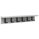 vidaXL Fali Kabáthorog Beton Szürke 60 x 10,5 x 10,5 cm Faanyag
