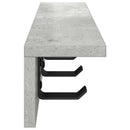 vidaXL Fali Kabáthorog Beton Szürke 60 x 10,5 x 10,5 cm Faanyag
