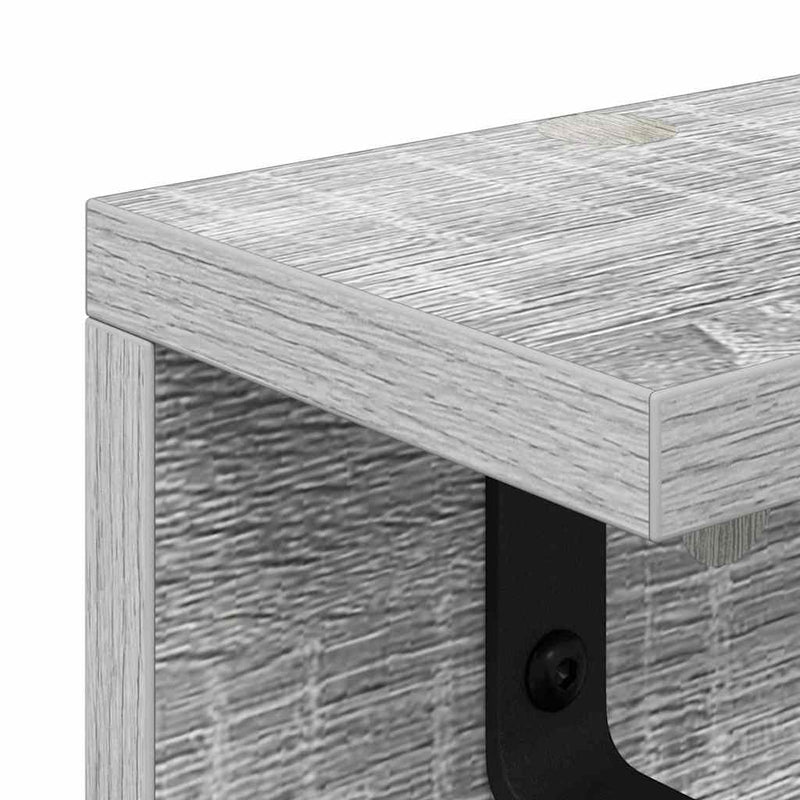 vidaXL Fali Kabáthorog Szürke sonoma 60 x 10.5 x 10.5 cm Faanyag