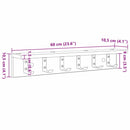 vidaXL Fali Kabáthorog Szürke sonoma 60 x 10.5 x 10.5 cm Faanyag