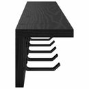 vidaXL Fali Kabáthorog Fekete tölgy 80 x 10,5 x 10,5 cm Faanyag