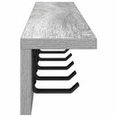 vidaXL Fali Kabáthorog Szürke sonoma 80 x 10.5 x 10.5 cm Faanyag