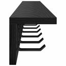 vidaXL Fali Kabáthorog Fekete tölgy 100 x 10,5 x 10,5 cm Faanyag