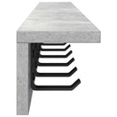 vidaXL Fali Kabáthorog Beton szürke 100 x 10.5 x 10.5 cm Faanyag
