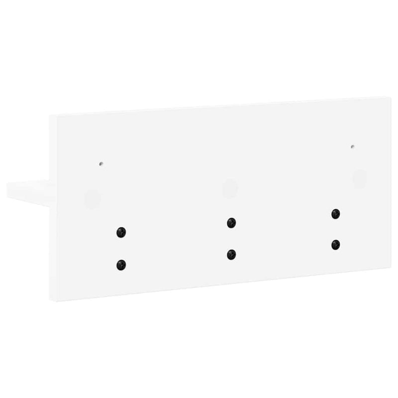 vidaXL Fali Kabáthorog polcokkal Fehér 40 x 10.5 x 18 cm Faanyag