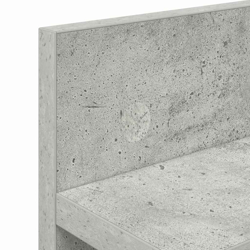 vidaXL Fali Kabáthorog Beton szürke 40 x 10.5 x 18 cm Faanyag